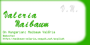valeria maibaum business card